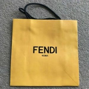 Fendi yellow shopping bag NEW